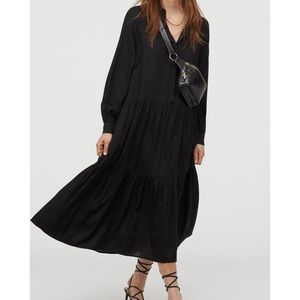 H&M Black Collared Dress